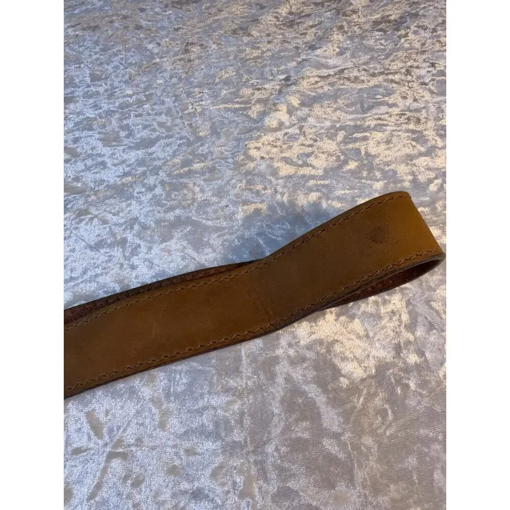 Justin USA Leather‎ Belt American Flag Western Buckle Brown Size 40 Cowboy
